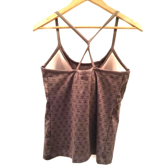 ATHLETA Twist Back Built-in Bra Tank/ Brown /38DD - Picture 2 of 6